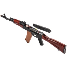 Double Bell AK74N AEG Airsoft Rifle - BLACK / WOOD