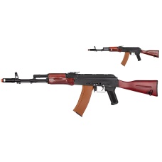 Double Bell AK74N AEG Airsoft Rifle - BLACK / WOOD