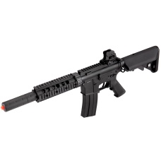 Double Bell M4 RIS AEG Full Metal Airsoft Rifle w/ Mock Suppressor - BLACK (Gun Only)
