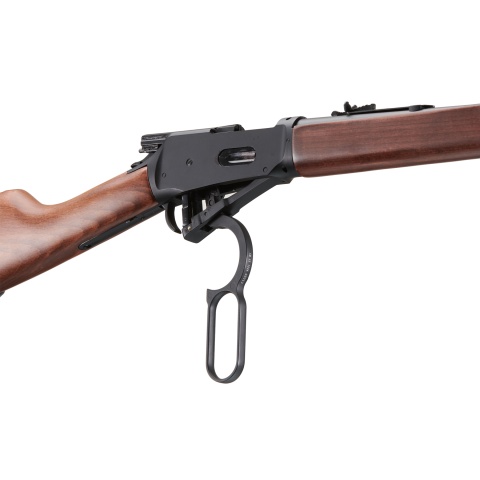 Double Bell M1894 CO2 Powered Lever Action Airsoft Rifle (Color: Black / Wood)