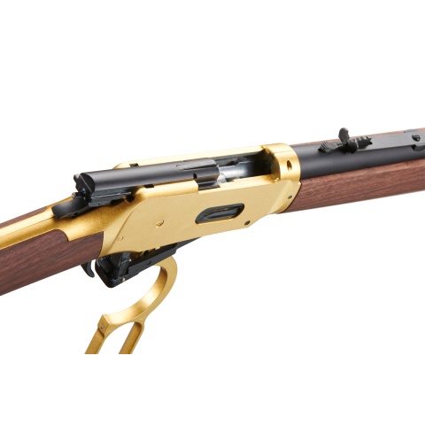 Double Bell M1894 CO2 Powered Lever Action Airsoft Rifle (Color: Gold / Imitation Wood)