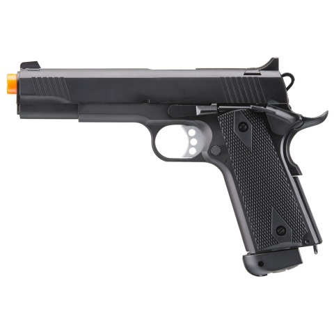 Double Bell Co2 M1911 Blowback Airsoft Pistol w/ Silver Accents (Color: Black)