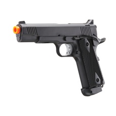 Double Bell Co2 M1911 Blowback Airsoft Pistol w/ Silver Accents (Color: Black)