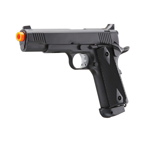Double Bell Co2 M1911 Blowback Airsoft Pistol w/ Silver Accents (Color: Black)