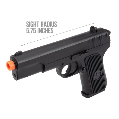 Double Bell TT-33 Airsoft Spring Pistol [Metal Body] - BLACK