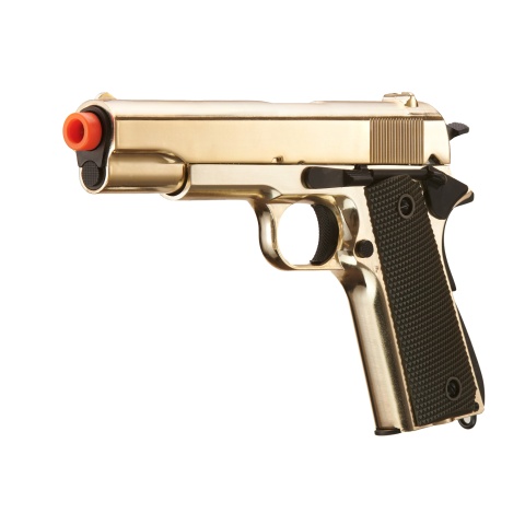 Double Bell Green Gas M1911 GBB Airsoft Pistol Type 1 (Low Velocity) - Gold