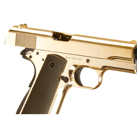 Double Bell Green Gas M1911 GBB Airsoft Pistol Type 1 (Low Velocity) - Gold