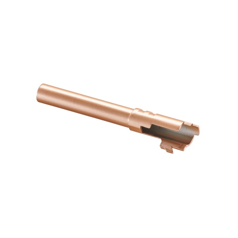 Double Bell Smooth 5 inch Threaded Hi-Capa Airsoft Pistol Outer Barrel (Color: Luxury Gold)