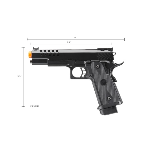 Double Bell Green Gas Hi-Capa 5.1 Gas Blowback Airsoft Pistol (Color: Black)