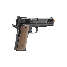Double Bell Green Gas Full Metal 1911 Gas Blowback Airsoft Pistol w/ Tan Grip (Color: Black)