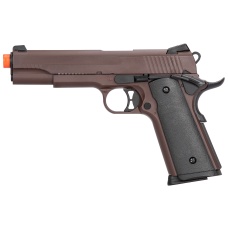 Double Bell M1911 Gas Blowback Airsoft Pistol - CRIMSON BROWN