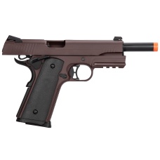 Double Bell M1911 Gas Blowback Airsoft Pistol - CRIMSON BROWN