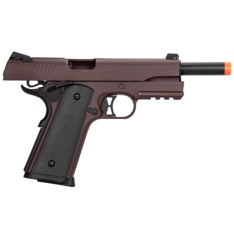 Double Bell M1911 Gas Blowback Airsoft Pistol - CRIMSON BROWN