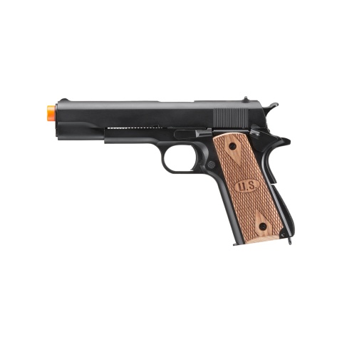 Double Bell M1911 Green Gas Blowback Airsoft Pistol w/ Wood Grip (Color: Black)