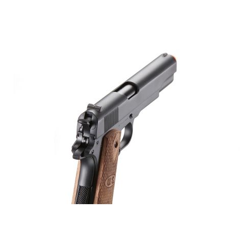 Double Bell M1911 Green Gas Blowback Airsoft Pistol w/ Wood Grip (Color: Black)