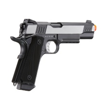 Double Bell M1911 Green Gas Blowback Airsoft Pistol w/ Silver Slide (Color: Black)