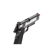 Double Bell M1911 Green Gas Blowback Airsoft Pistol w/ Silver Slide (Color: Black)