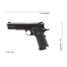 Double Bell 1911 CO2 Powered Blowback Airsoft Pistol (Color: Black)