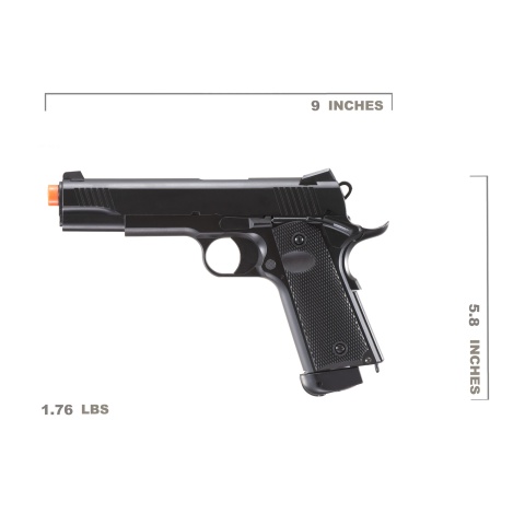 Double Bell 1911 CO2 Powered Blowback Airsoft Pistol (Color: Black)