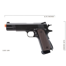Double Bell M1911 MEU High FPS CO2 Blowback Airsoft Pistol (Color: Black)