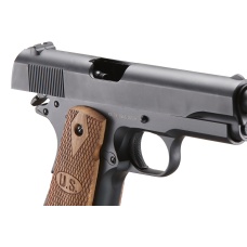 Double Bell M1911 Co2 Gas Blowback Airsoft Pistol w/ Wood Grip (Color: Black)