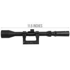 Double Bell 3-7X28 Rifle Scope for Kar 98k WWII Rifle - BLACK