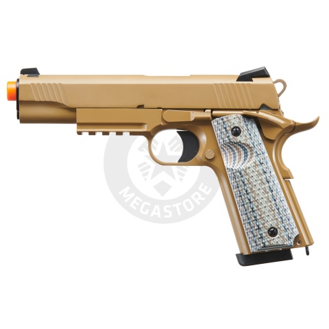 Double Bell M1911 CQB Tactical Gas Blowback GBB Airsoft Pistol - TAN