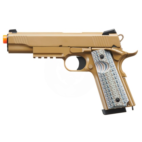 Double Bell M1911 CQB Tactical Gas Blowback GBB Airsoft Pistol - TAN