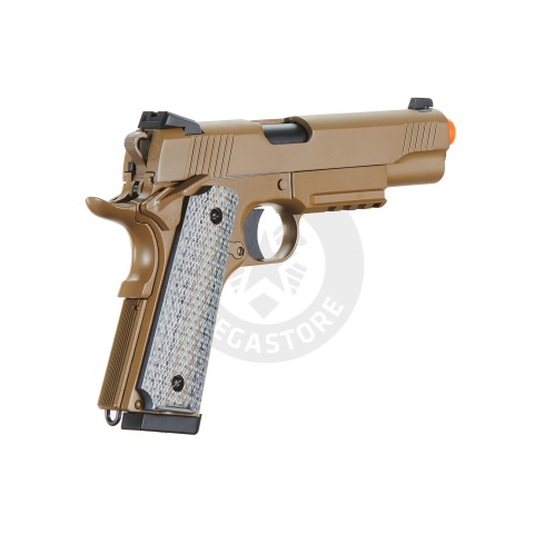 Double Bell M1911 CQB Tactical Gas Blowback GBB Airsoft Pistol - TAN