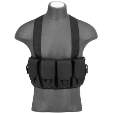 AMA Rugged Tactical Chest Rig w/ 6X Magazine Pouches [1000D] - BLACK