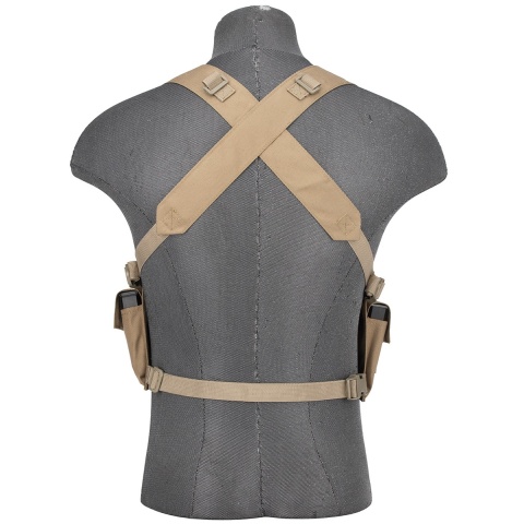 AMA Rugged Tactical Chest Rig w/ 6X Magazine Pouches [1000D] - TAN