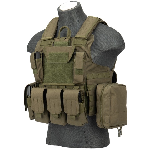 AMA Rapid Response Maritime MOLLE Tactical Vest [1000D] - OD GREEN