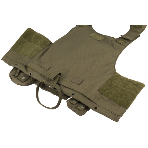 AMA Airsoft MOLLE Plate Carrier w/ 6 Pouches - OD GREEN
