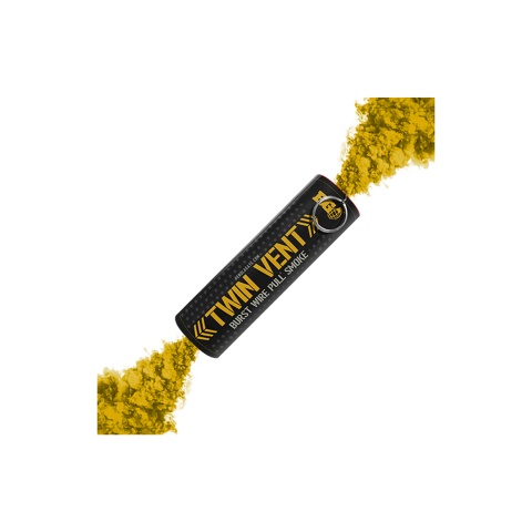 Enola Gaye Twin Vent Burst High Output Airsoft Wire Pull Smoke Grenade (Color: Yellow)