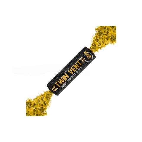 Enola Gaye Twin Vent Burst High Output Airsoft Wire Pull Smoke Grenade (Color: Yellow)