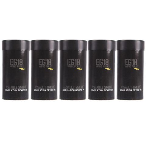 Enola Gaye Airsoft Black Smoke Grenade Massive Output - PACK OF 5