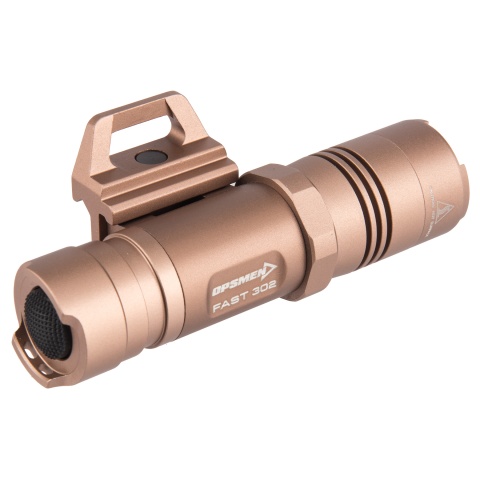 Opsmen FAST 302R WeaponLight 400-Lumen Flashlight for Picatinny Rail - TAN