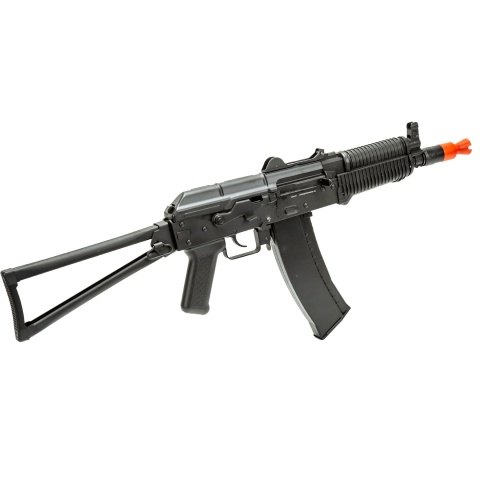 WellFire AK74 Co2 Blowback Airsoft Rifle with Skeleton Stock (Color: Black)
