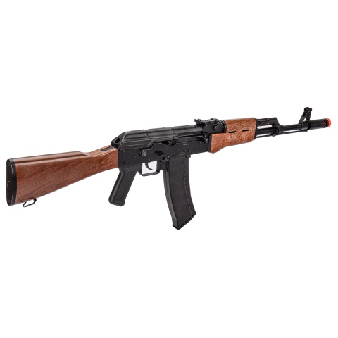 WellFire AK74 Co2 Blowback Rifle with Fixed Stock (Color: Black & Wood)