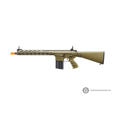 Golden Eagle Airsoft SR-25K w/ URX4 M-LOK Handguard & Full Stock - Tan