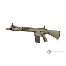Golden Eagle Airsoft SR-25K w/ URX4 M-LOK Handguard & Full Stock - Tan