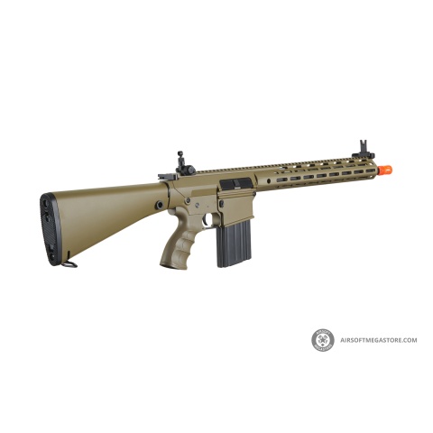 Golden Eagle Airsoft SR-25K w/ URX4 M-LOK Handguard & Full Stock - Tan