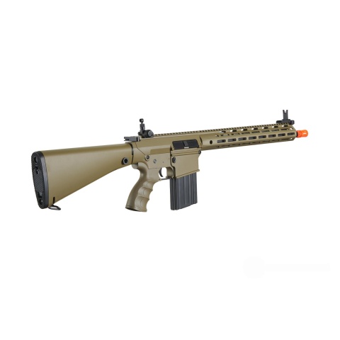 Golden Eagle Airsoft SR-25K w/ URX4 M-LOK Handguard & Full Stock - Tan