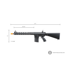 Golden Eagle Airsoft SR-25K w/ URX4 M-LOK Handguard & Full Stock - Black