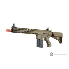 Golden Eagle Airsoft SR-25K w/ URX4 M-LOK Handguard & Crane Stock - Tan