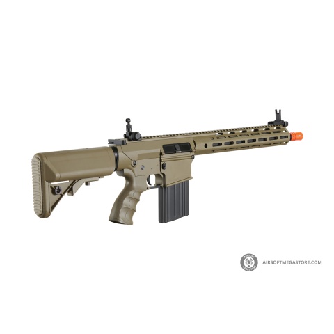 Golden Eagle Airsoft SR-25K w/ URX4 M-LOK Handguard & Crane Stock - Tan
