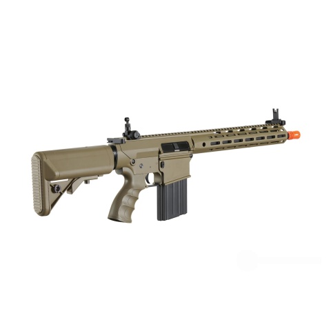 Golden Eagle Airsoft SR-25K w/ URX4 M-LOK Handguard & Crane Stock - Tan