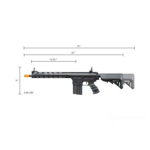 Golden Eagle Airsoft SR-25K w/ URX4 M-LOK Handguard & Crane Stock - Black