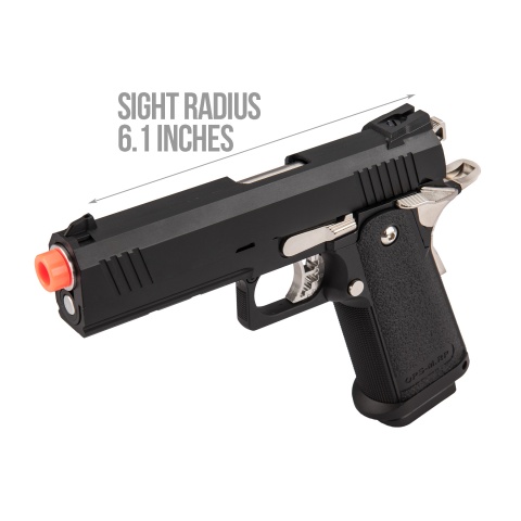 Golden Eagle IMF OPS-M.RP Hi-Capa Gas Blowback Airsoft Pistol (Color: Black)