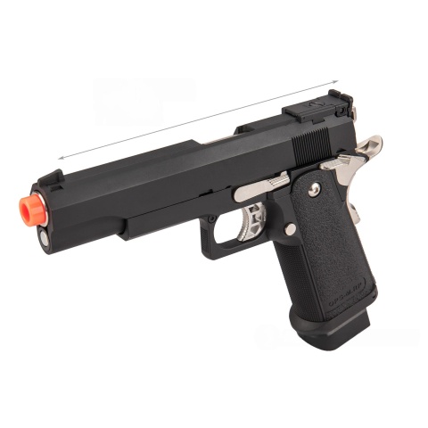 Golden Eagle 3302 OPS-MRP Hi-Capa 5.1 Gas Blowback Airsoft Pistol - BLACK